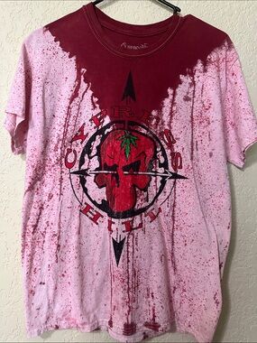 Cypress Hill Men’s Pink & Burgundy Graphic Short Sleeve Concert Tee
M